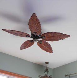 The addition of a new ceiling fan can update any room.