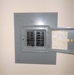 The same panel finished off
 with a flush mount door.