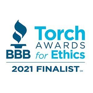 Torch awards bbb for ethics 2021 finalist logo