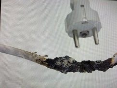 burned plug-in wire