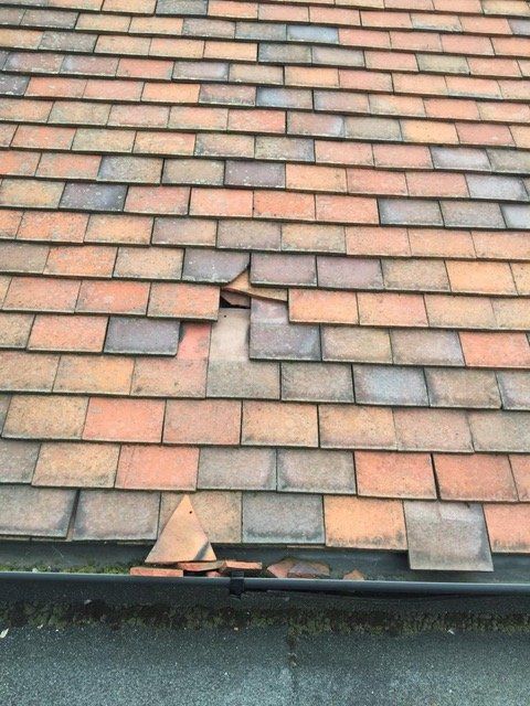 Damaged Tiles On Roof
