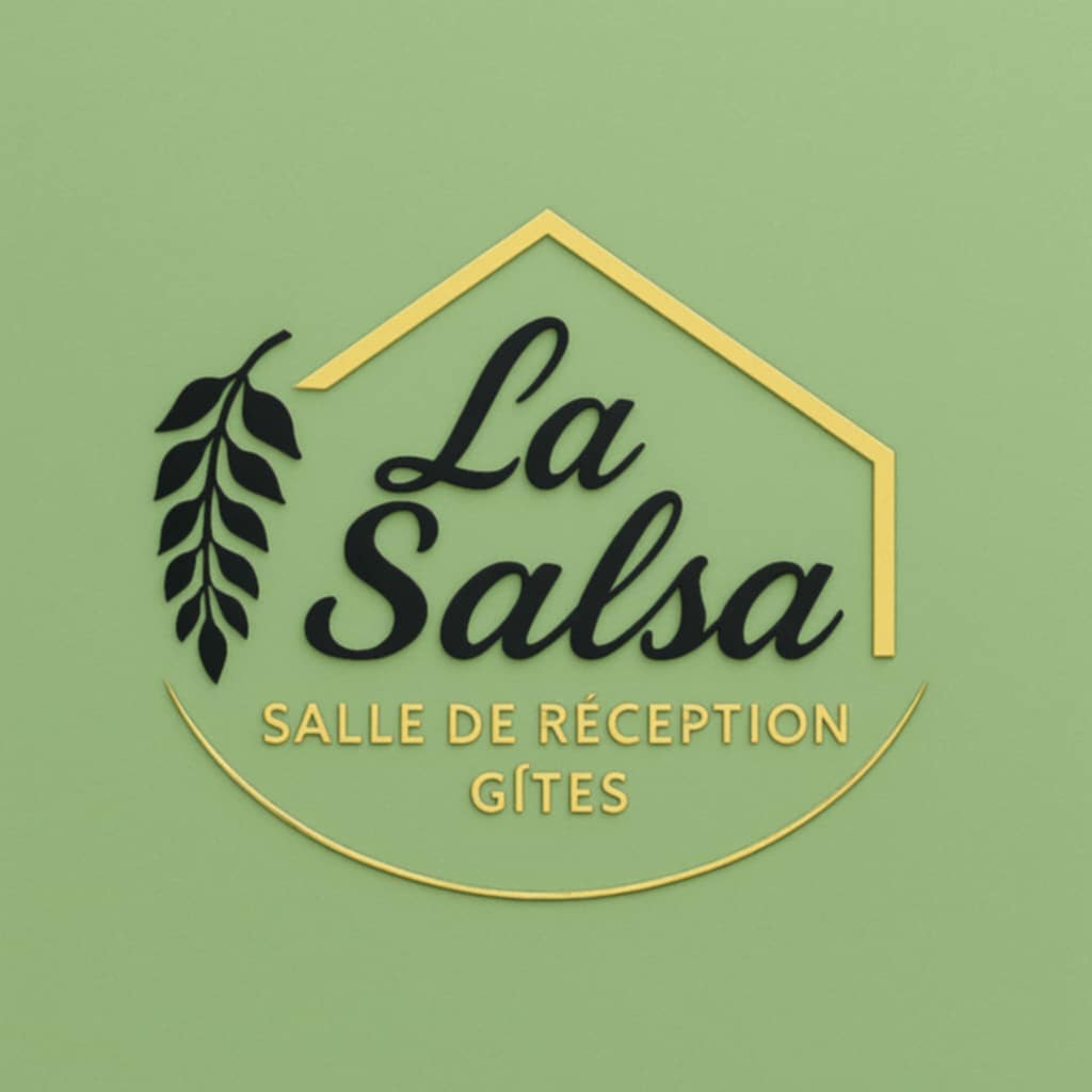 A logo for la salsa salle de reception gites