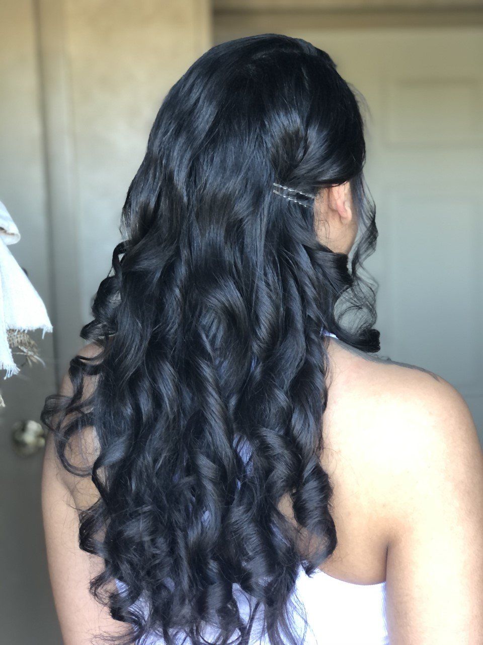 Curly Side Swept Wedding Style — Bethlehem, PA — From Hair to Eternity