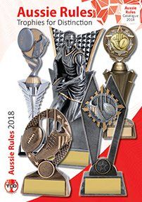 Catalogue for aussie rules trophies for distinction.