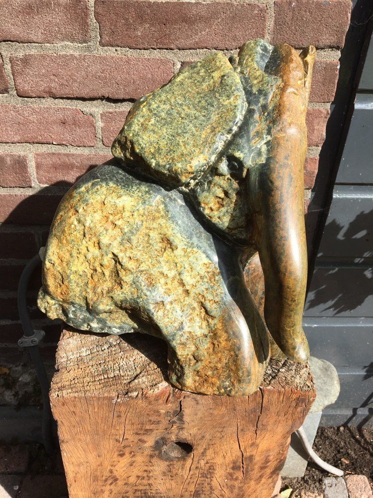 Beeld olifant steen
