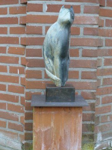 Beeld kat serpentijn Laura Ruhe