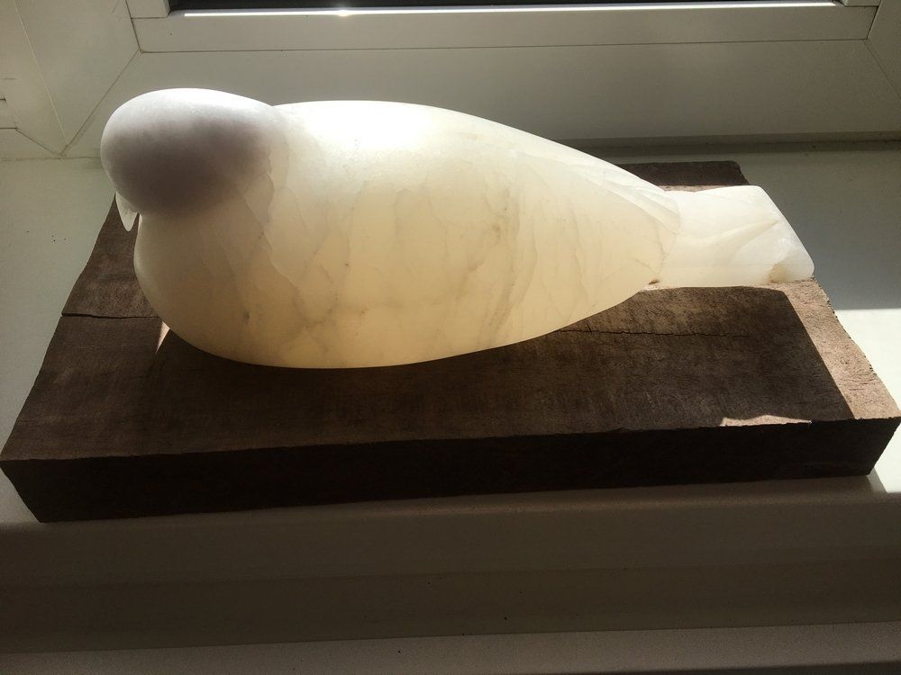 beeld witte duif laura ruhe