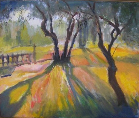 Schilderij Schaduwen van olijven Annekoos Kleijn