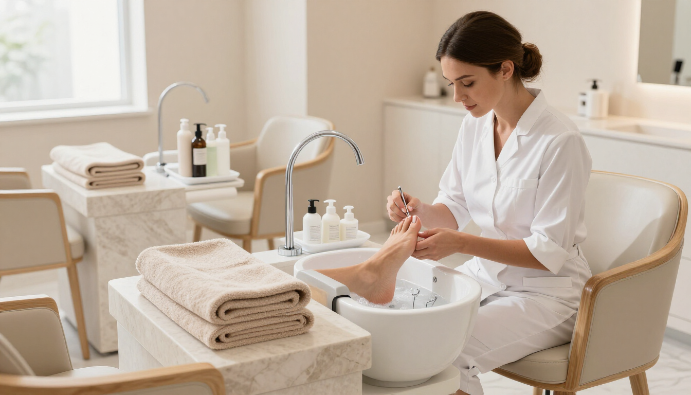 Pedicure spa con ambiente premium