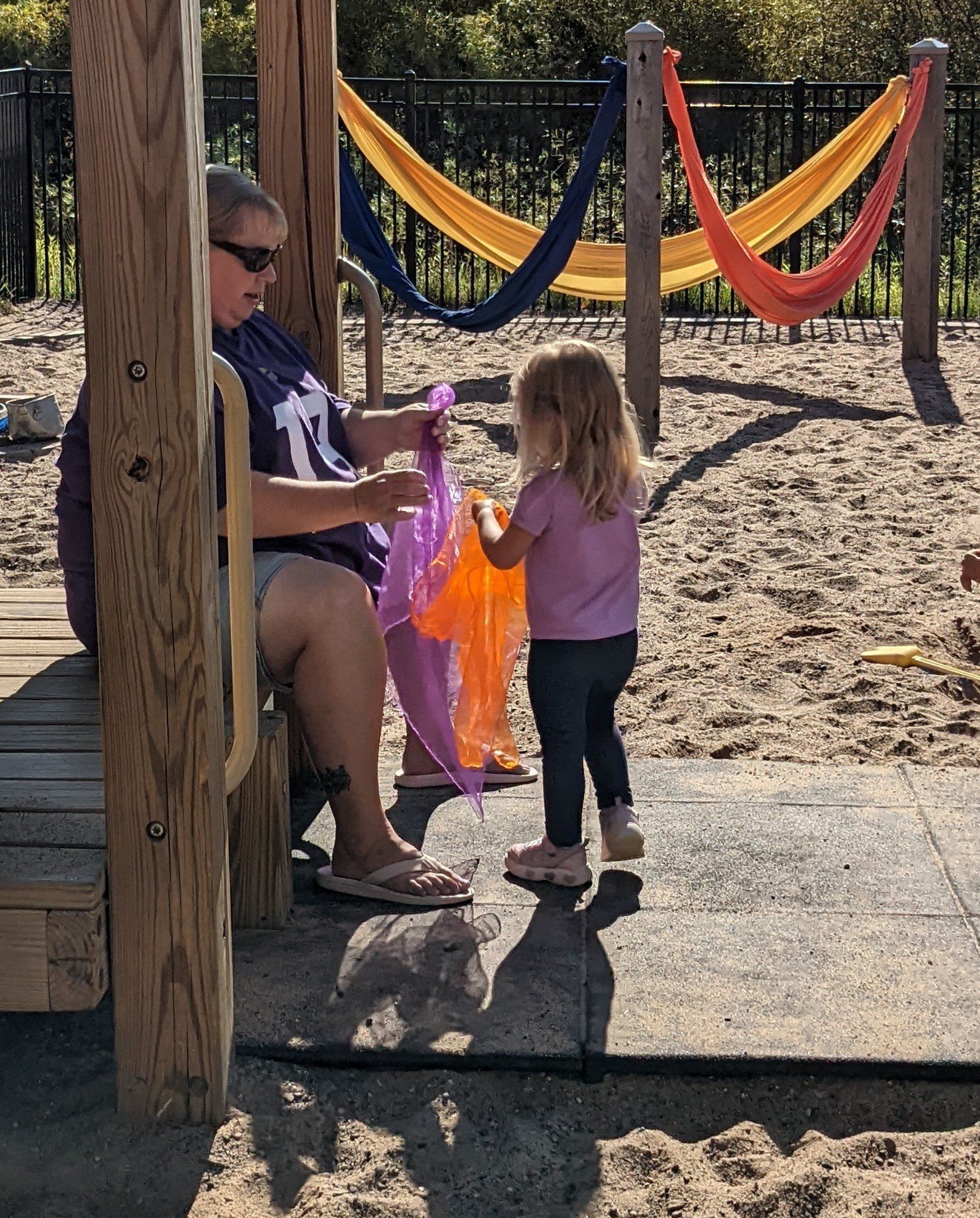 Playing in a playground