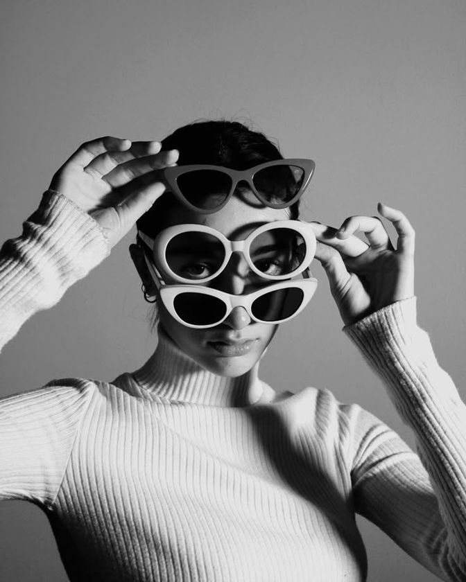 woman lenses