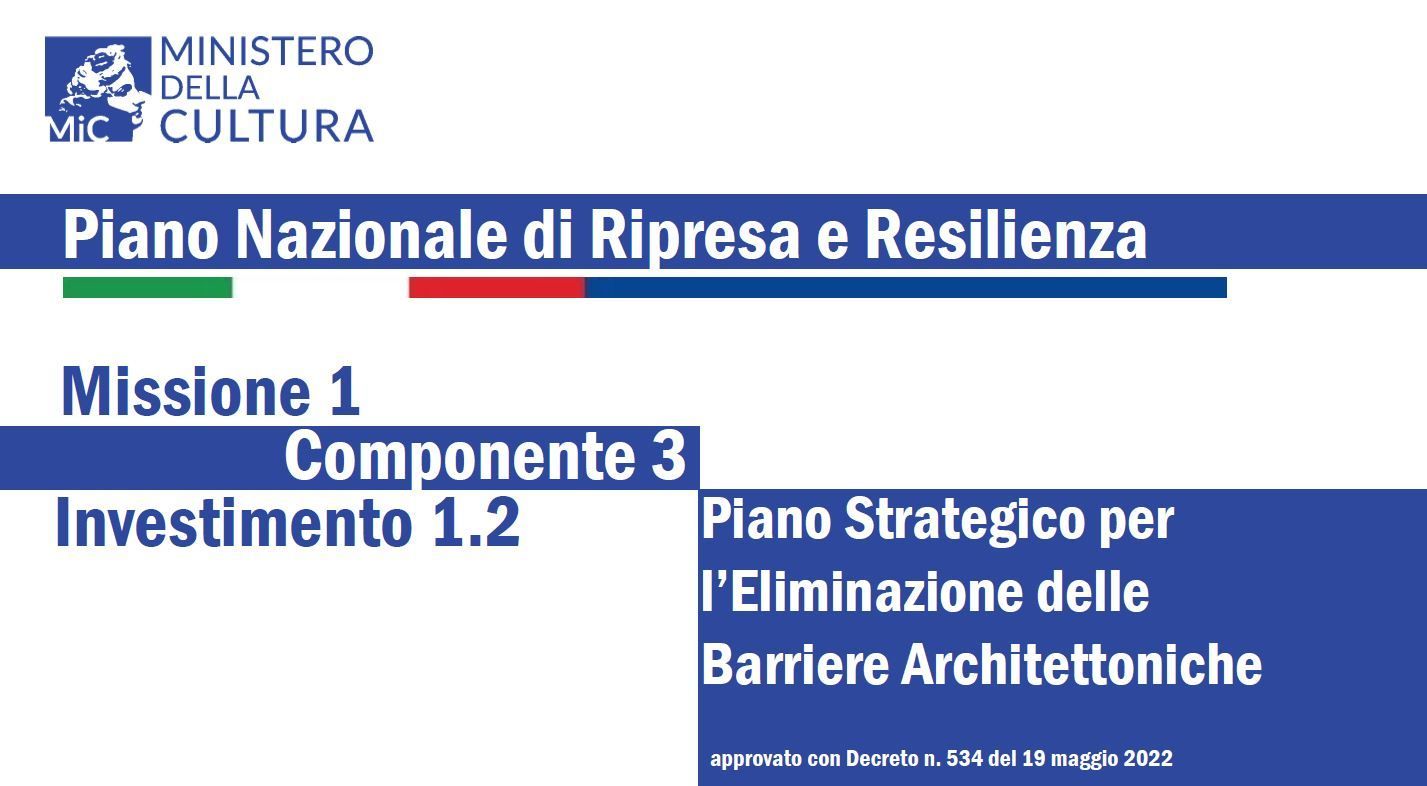 Piano strategico eliminazione barriere architettoniche_Ministero della Cultura_Copertina