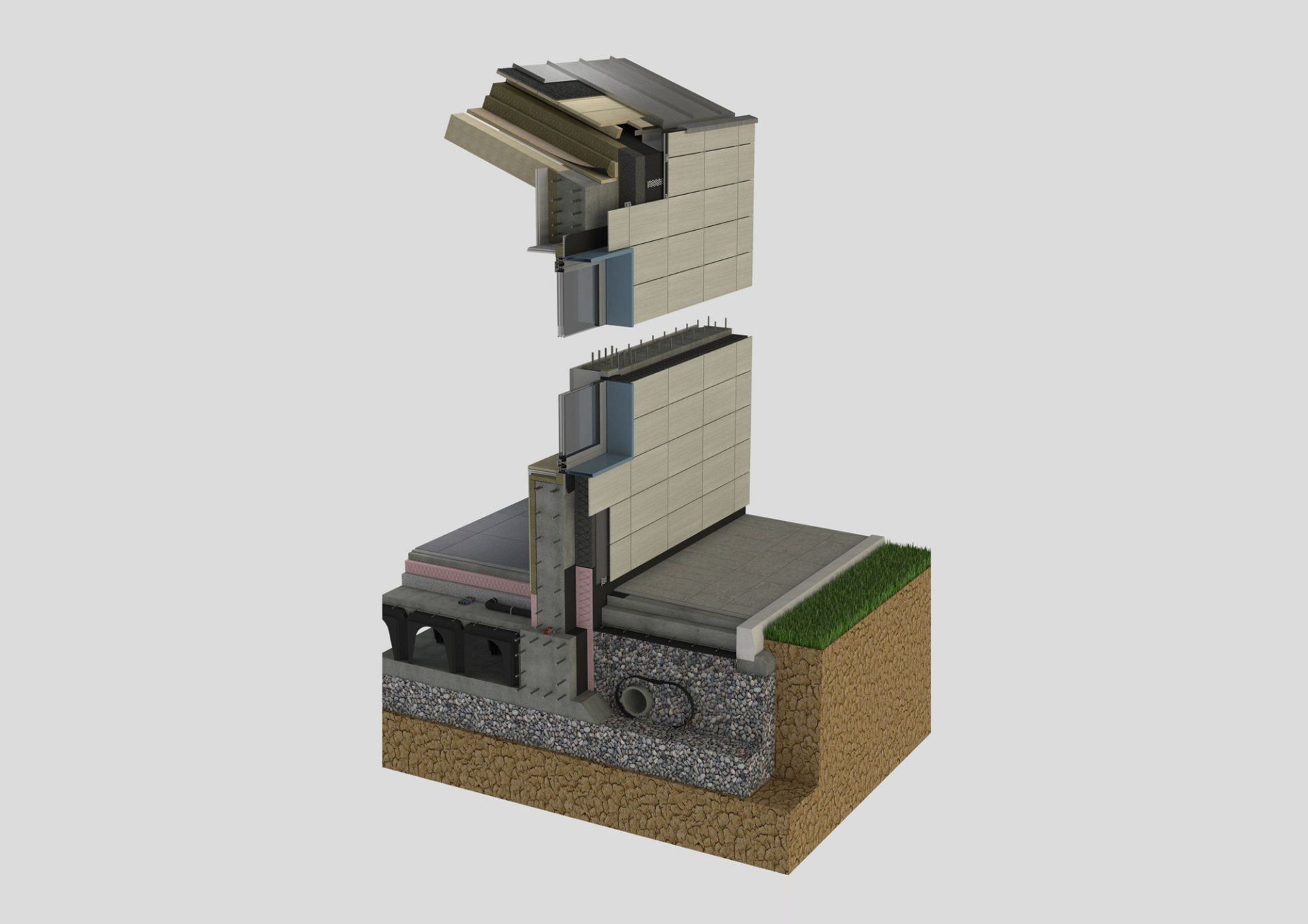 Sede filiale bancaria ad alta efficienza energetica, facciata ventilata e copertura con fotovoltaico integrato