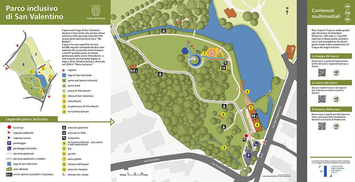 mappa accessibile ed inclusiva al Parco di San Valentino