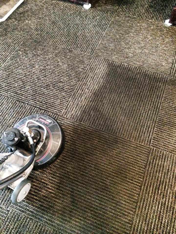 Carpet Water Damage Cleaning In Progress