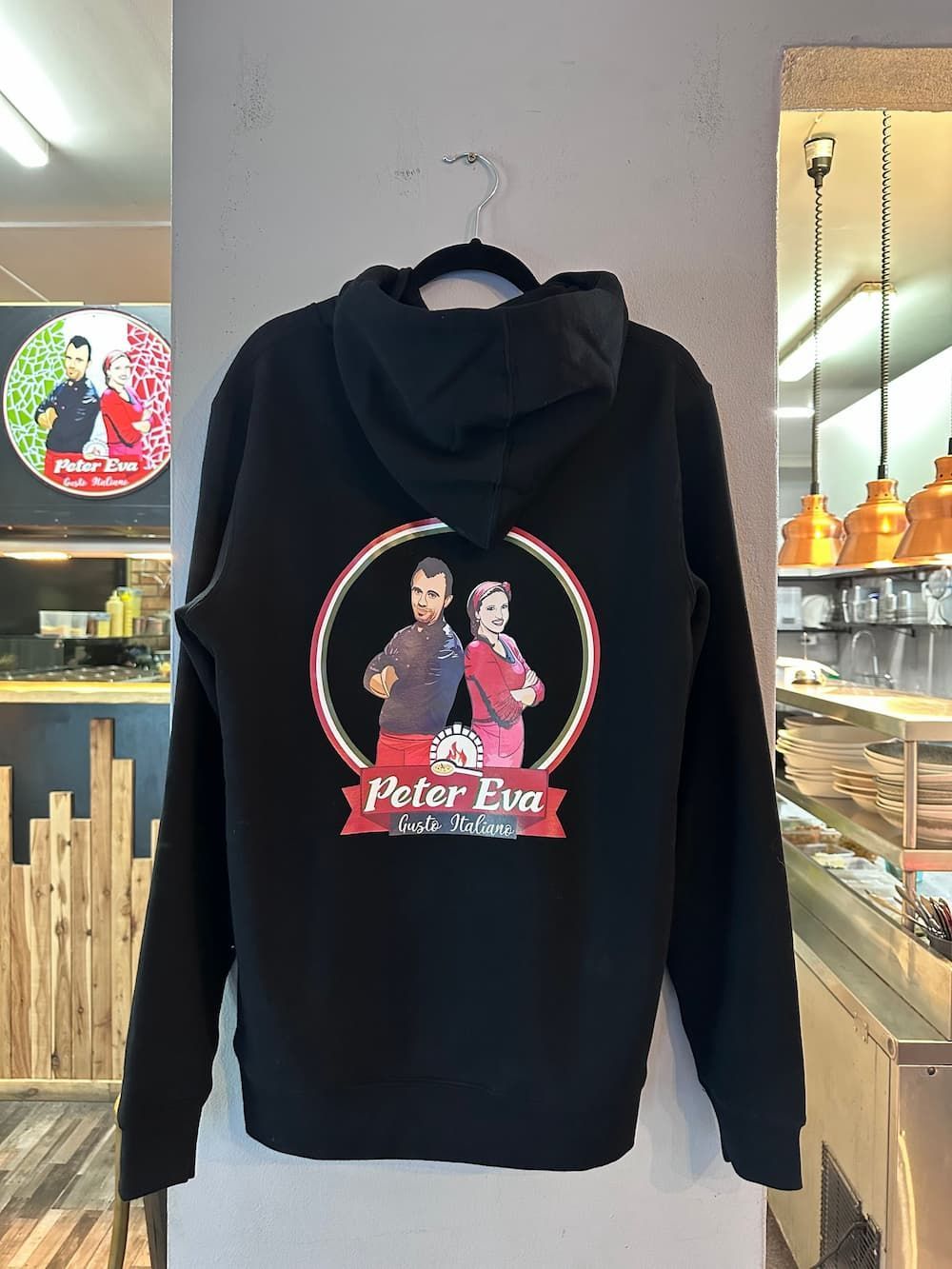 Hoodie Back Design — Pizza in Huskisson, NSW