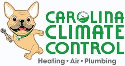 The logo for carolina climate control heating air conditioning and plumbing