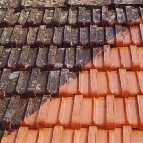 limpieza profesional de tejados de tejas en Huelva