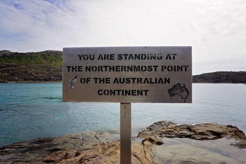 A Sign to Say That You Have Reached the Tip of Cape York — T & T Scaffolding in Cape York, QLD