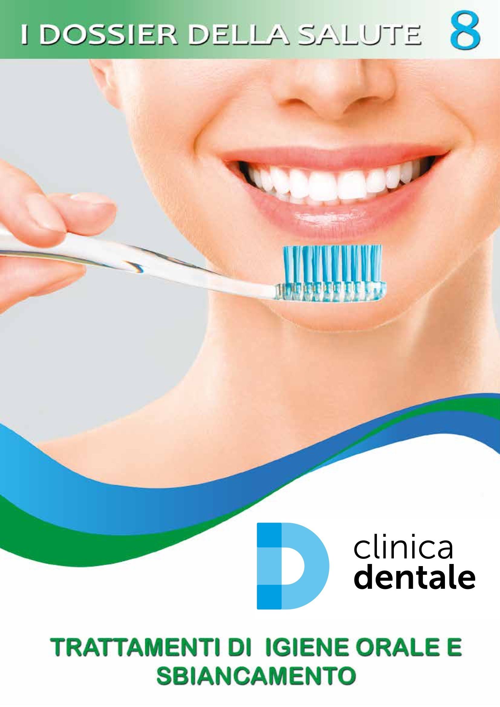 Una donna si sta lavando i denti con uno spazzolino da denti