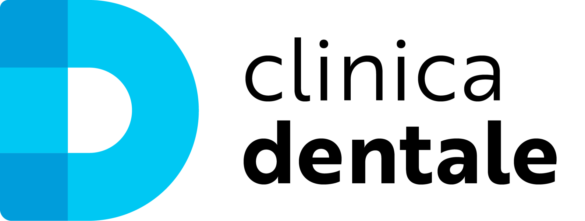 Un logo blu e bianco per la clinica dentale