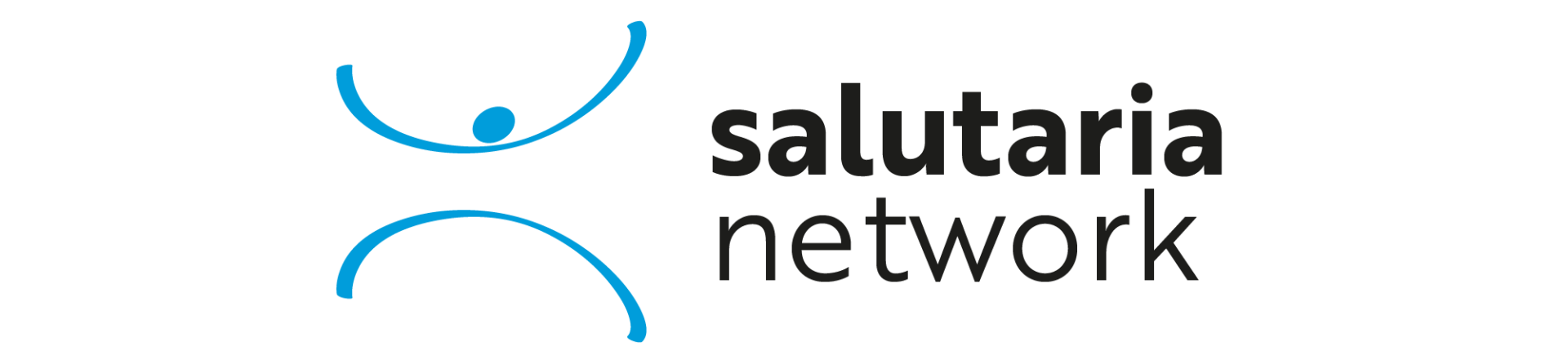 Il logo della rete Saluria è un logo blu e nero