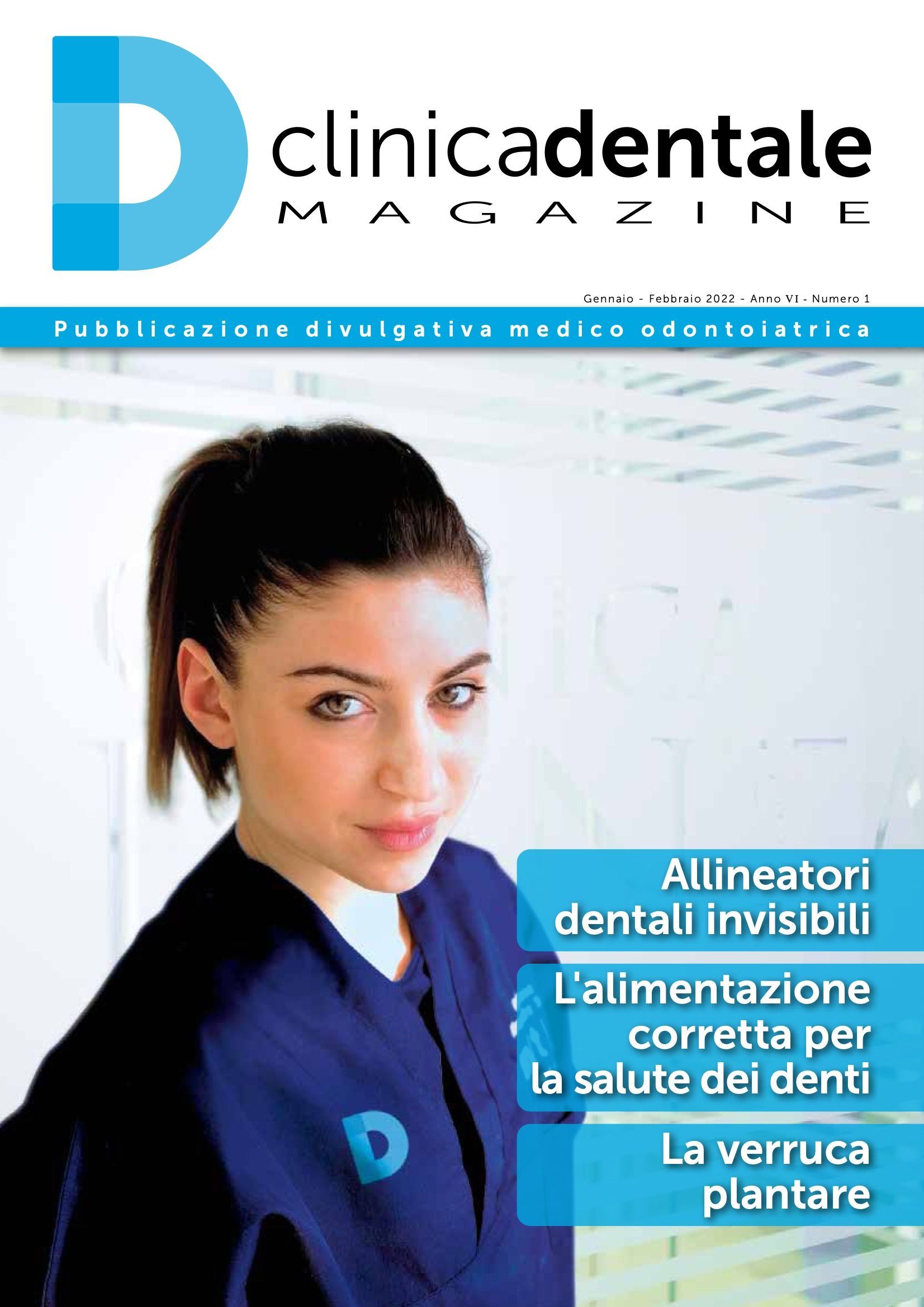 Rivista Clinicadentale con una donna in copertina