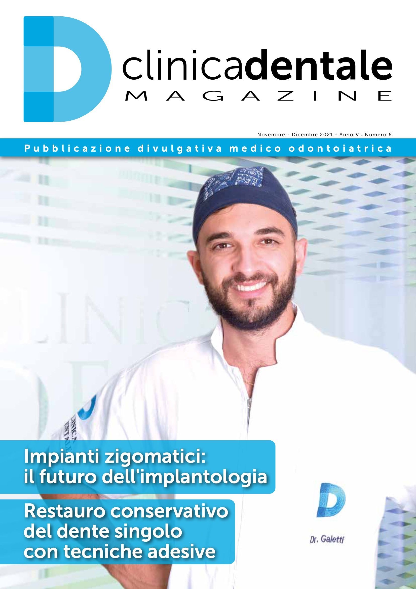 Un uomo con la barba è sulla copertina della rivista clinicadentale