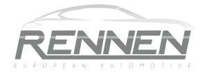 A logo for rennen european automotive with a car on it