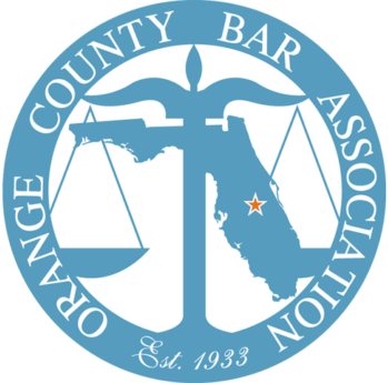 Orange County Bar Association logo with justice scales and Florida outline
