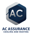 A logo for ac assurance cooling and heating