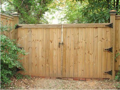 Outdoor Wooden Fence Gate — Greenville, SC — Pioneer Fence in Greenville