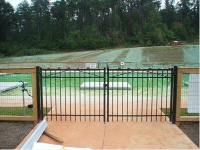 Aluminum Fence Gate with Chain-link Fence — Greenville, SC — Pioneer Fence in Greenville