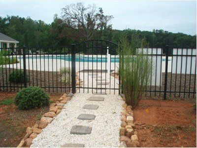 Landscaping Aluminum Fence Gate — Greenville, SC — Pioneer Fence in Greenville
