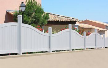 Custom White Fence — Greenville, SC — Pioneer Fence in Greenville Custom White Fence — Greenville, SC — Pioneer Fence in Greenville