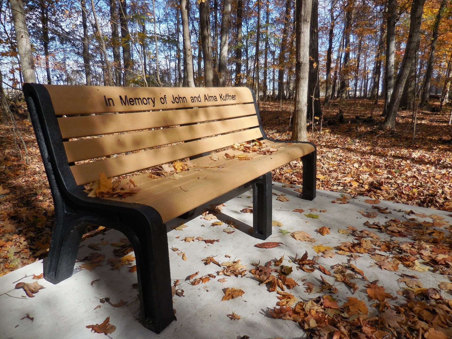 New benches & trail signage installed at Kuffner Nature Preserve