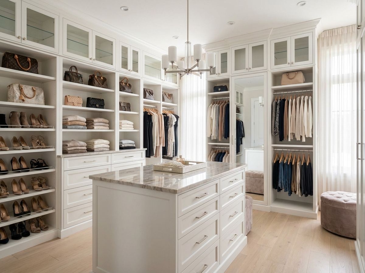 A white custom-closet in Sarasota, Fl, home