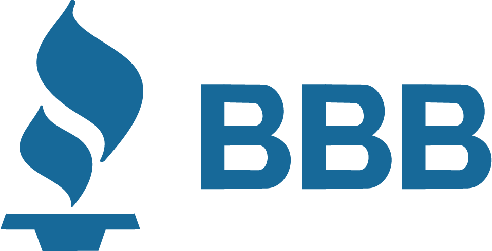 Blue BBB logo with a flame icon.