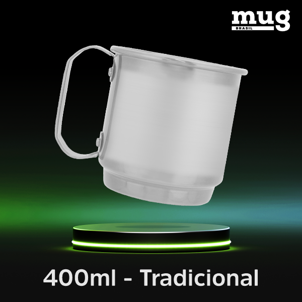 Caneca de aluminio de 400 ml 