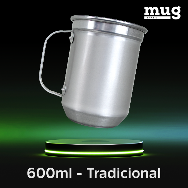 Caneca de alumínio resinada
