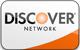 Discover Network logo: White rectangle with orange accent and the word