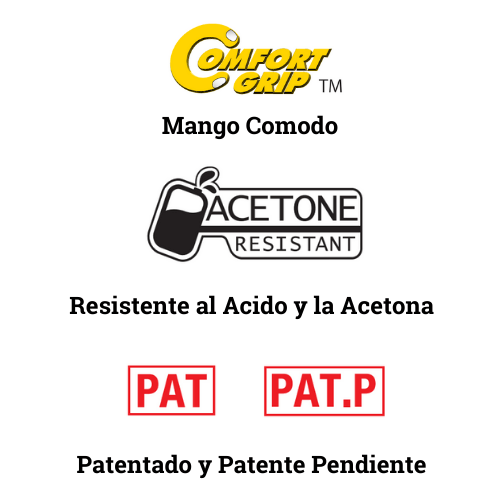 Comfort grip mango comodo acetone resistant patentado y patente pendiente