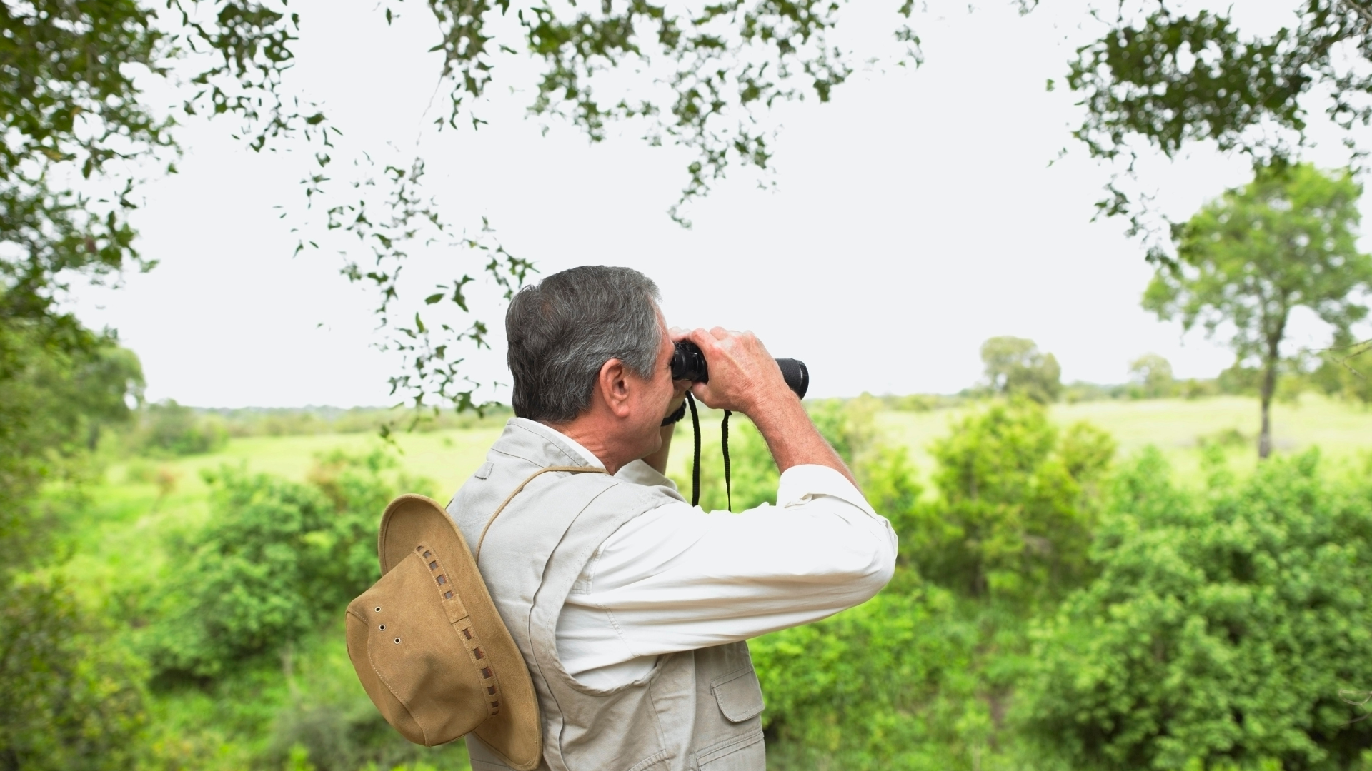 An Older Man as A Solo Safari Traveller