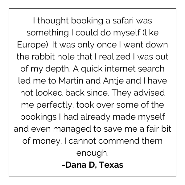 Martin Meyer Safaris Testimonials