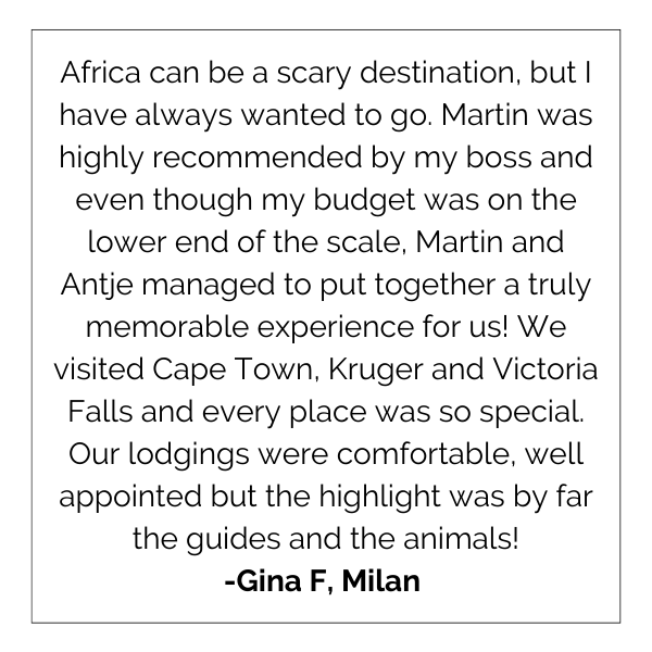 Africa can be a scary destination , but i have always wanted to go.