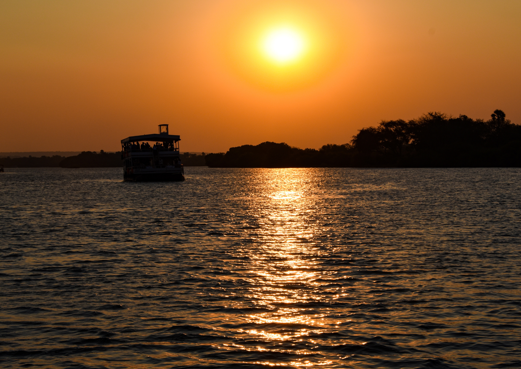 Sunrise over the Victoria Falls in Zimbabwe