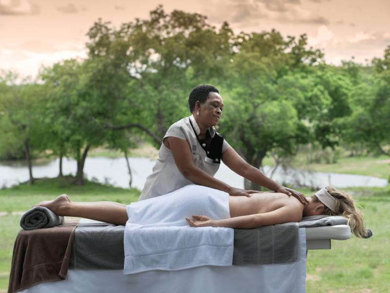Romantic Couples Massage on a Honeymoon safari