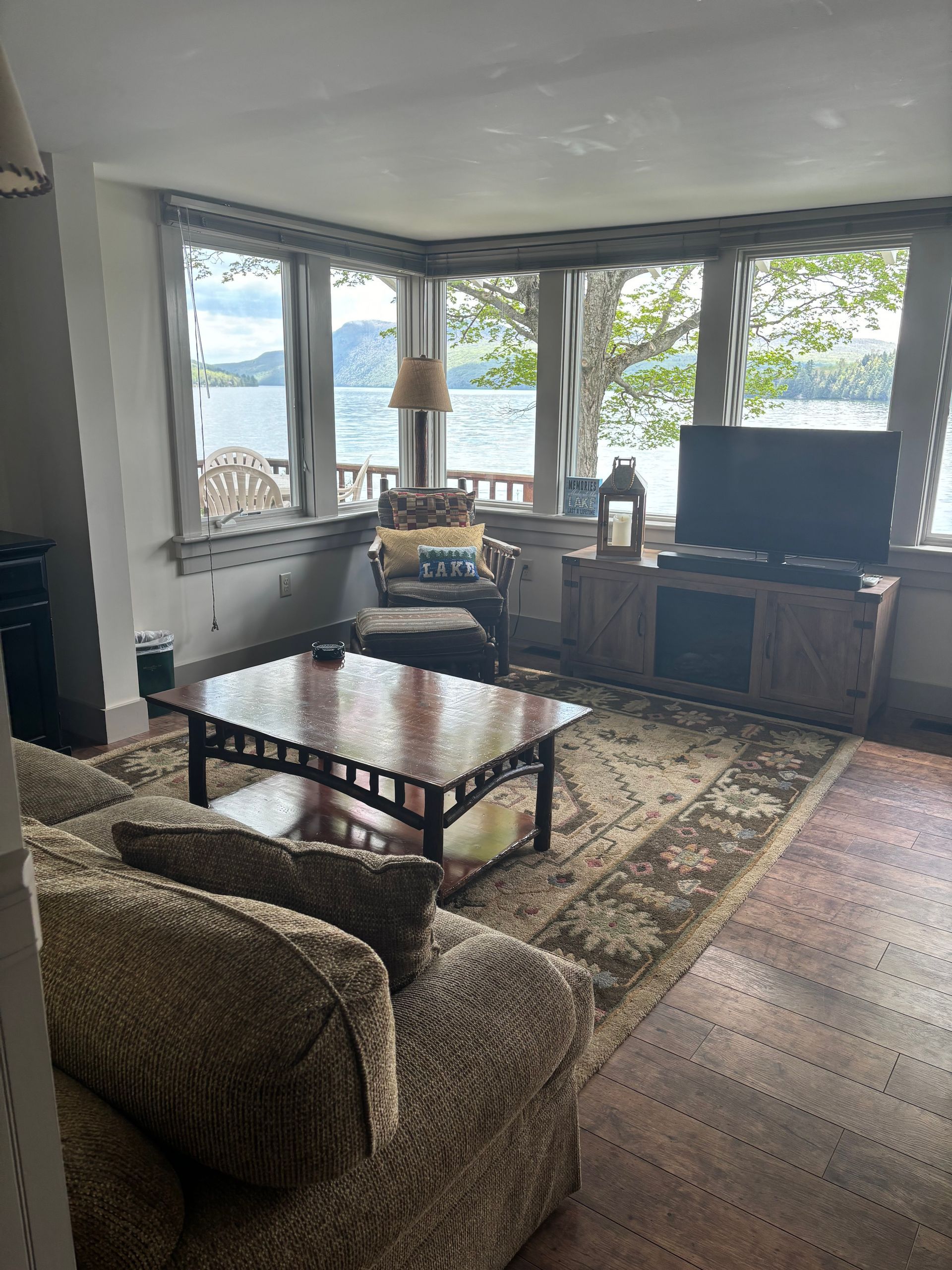 The Birches Lakeside Cottage vacation rental overlooking Lake Willoughby in VT.