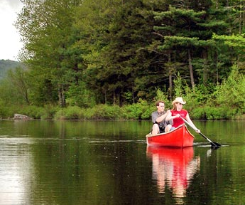 Canoeing on Lake Willoughby in Vermont