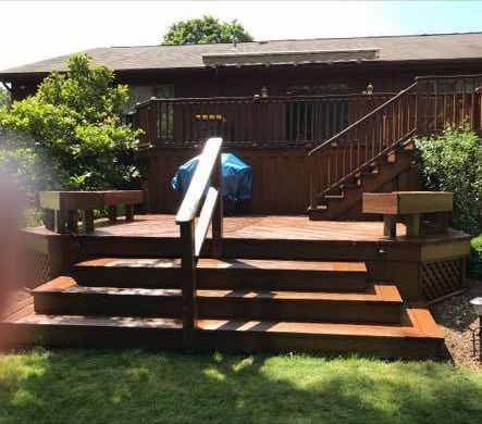 Wooden Deck with Stairs — Poland Township, OH — Donnadio Painting